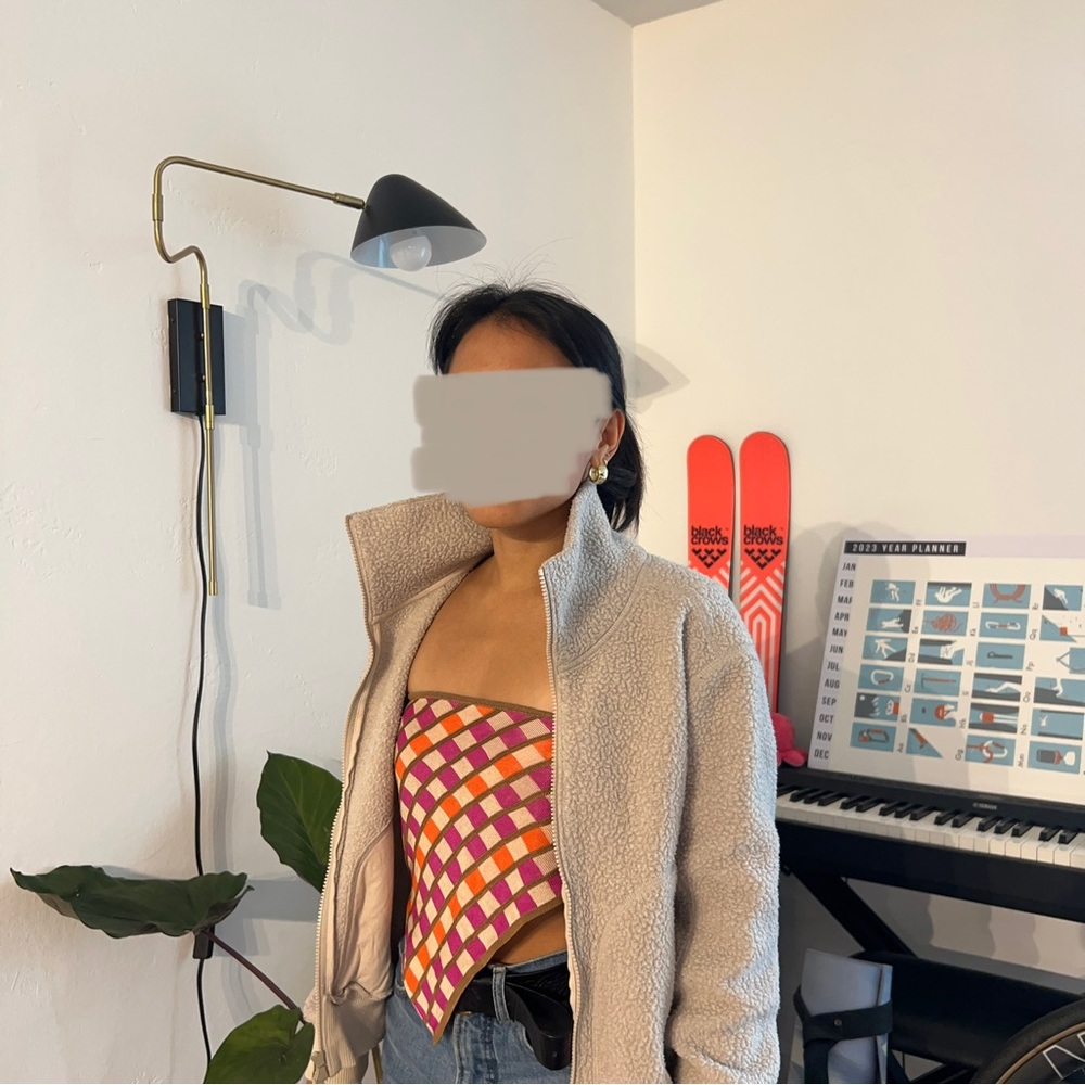 Everlane ReNew Teddy Bomber in Oatmeal
